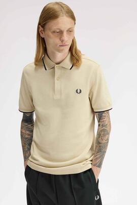 POLO TWIN TIPPED M3600 12B OUTMEAL / WHITE NINE /
