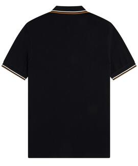 POLO TWIN TIPPED M3600 P69 BLACK / RAW / DARK CARAMEL