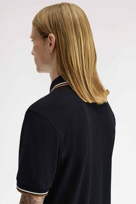 POLO TWIN TIPPED M3600 P69 BLACK / RAW / DARK CARAMEL