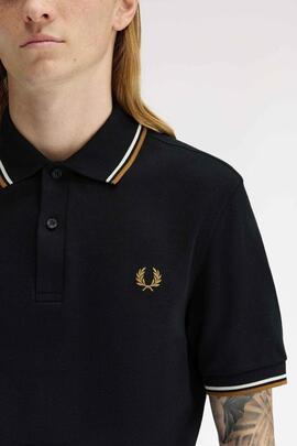 POLO TWIN TIPPED M3600 P69 BLACK / RAW / DARK CARAMEL