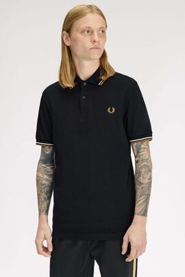 POLO TWIN TIPPED M3600 P69 BLACK / RAW / DARK CARAMEL