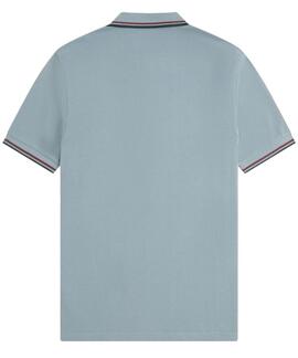 POLO TWIN TIPPED M3600 98A STOCKPORT BLUE / OXBLOOD / GRASSR