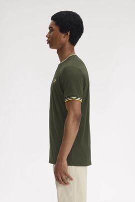 CAMISETA TWIN TIPPED M1588 05B HUNTING GREEN / LIGHT ICE / L