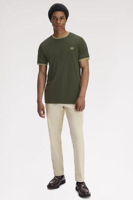CAMISETA TWIN TIPPED M1588 05B HUNTING GREEN / LIGHT ICE / L