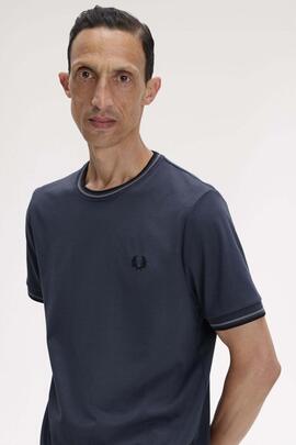 CAMISETA TWIN TIPPED M1588 01B DARK AIRFORCE / STOCKPORT BLU