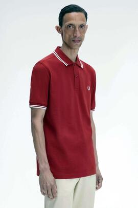 POLO TWIN TIPPED M3600 07B REDDISH BROWN / SNOW WHITE / SNOW