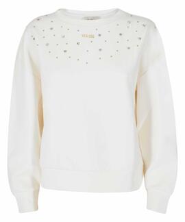 SUDADERA DE MUJER CON APLIQUES DE PEDRERÍA COLOR B