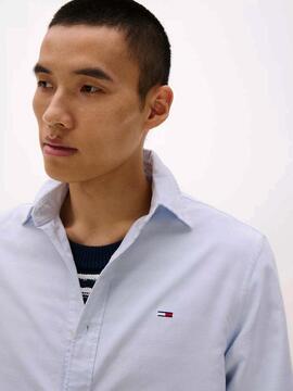 CAMISA DE OXFORD REGULAR FIT CON LOGO BORDADO SWEET BLUE