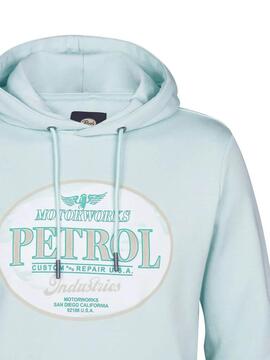 SUDADERA CON CAPUCHA TRAVEL REGULAR FIT COOL MINT