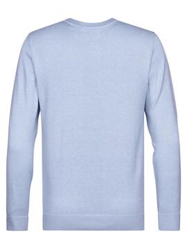 JERSEY DE PUNTO CUELLO REDONDO REGULAR FIT SKY