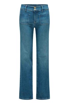 PANTALÓN VAQUERO SECRET STRAIGHT PUSH IN CON BOLSOS PLASTRÓN