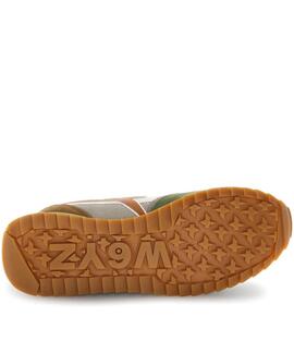 ZAPATILLAS JET-M SUEDE / NYLON MILITARE-BEIGE-ORANGE