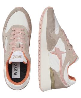 ZAPATILLAS YAK-W SUEDE / NYLON BEIGE-WHITE-ROSE