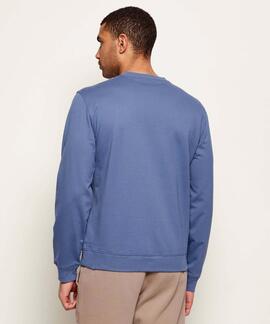 SUDADERA EA7 CON LOGOTIPO VISIBILITY BLUE HORIZON