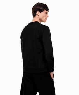 SUDADERA EA7 CON LOGOTIPO VISIBILITY BLACK