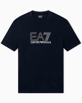 CAMISETA CUELLO REDONDO EA7 VISIBILITY ARMANI BLUE