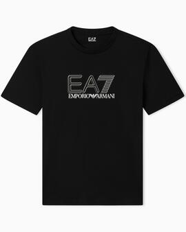 CAMISETA CUELLO REDONDO EA7 VISIBILITY BLACK