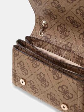 BOLSO BANDOLERA NOELLE II LUXURY SATCHEL LATTE LOGO / BROWN