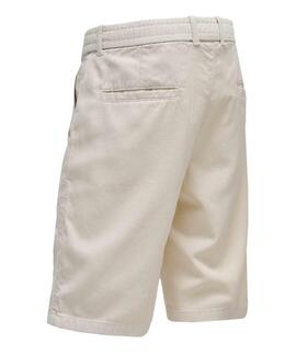PANTALON JOGGER CORTO CON TENCEL COLOR CRUDO