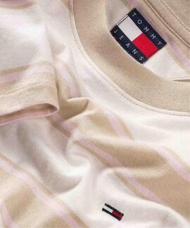 CAMISETA DE RAYAS REGULAR FIT WHITE CLAY / MULTI