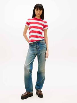 CAMISETA DE RAYAS REGULAR FIT RED ALERT / MULTI STRIPE