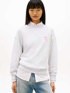 SUDADERA COLOR BUBBLE BOXY FIT ICE GREY HEATHER