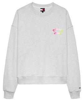 SUDADERA COLOR BUBBLE BOXY FIT ICE GREY HEATHER