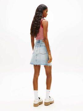 MINIFALDA VAQUERA MON CON TALLE SUPERALTO BJ8115 DENIM LIGHT