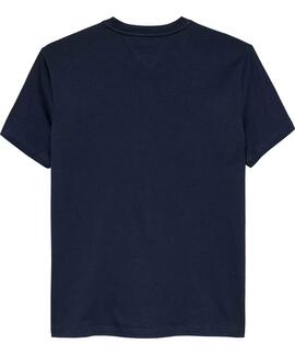 CAMISETA DE PUNTO CON LOGO DE FIRMA DARK NIGHT NAV