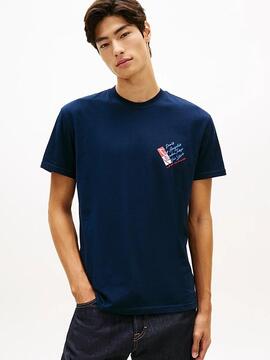 CAMISETA SIGNATURE REGULAR FIT CON LOGO TRASERO DARK NIGHT N