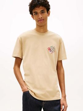 CAMISETA SIGNATURE REGULAR FIT CON LOGO TRASERO GENTLE GOLD