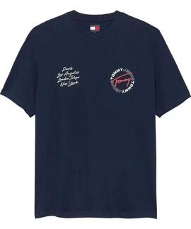 CAMISETA SIGNATURE RELAXED FIT CON LOGO TRASERO DARK NIGHT N