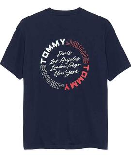CAMISETA SIGNATURE RELAXED FIT CON LOGO TRASERO DARK NIGHT N