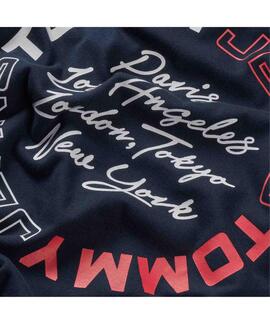 CAMISETA SIGNATURE RELAXED FIT CON LOGO TRASERO DARK NIGHT N