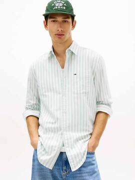 CAMISA OXFORD DE RAYAS REGULAR FIT BAHAMA GREEN ST