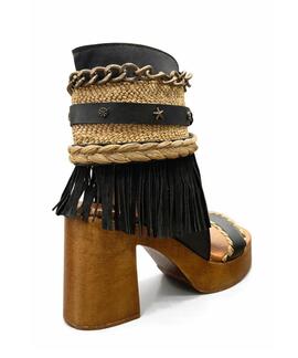 SANDALIA NEMONIC 2502 SIOUX SAUVAGE NEGRO