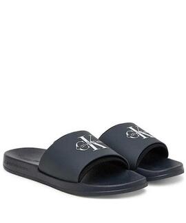 CHANCLAS CK RUBBER NEOPRENE BLACK / BRIGHT WHITE