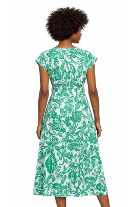 VESTIDO CAMISERO MIDI ESTAMPADO CON CINTURÓN
