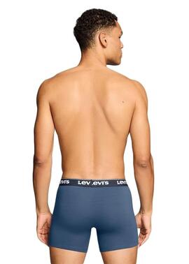 PACK DE 3 CALZONCILLOS BOXER BRIEF LEVI'S® MEN REPEAT BLUE