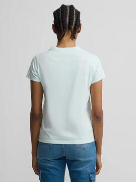 CAMISETA WOMAN CLÁSICA RAQUETA VERDE AGUA