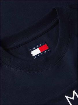CAMISETA FLAG CON LOGO DE TOMMY REGULAR FIT DARK NIGHT NAVY
