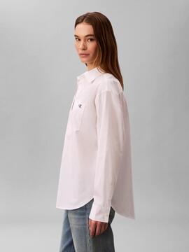 CAMISA DE ALGODÓN POPELÍN RELAXE BRILLANT WHITE