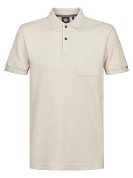POLO DE PIQUÉ TEXTURIZADO PISTÓN REGULAR FIT SEASHELL