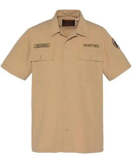 CAMISA MILITAR SHBACTONMC REGULAR FIT ARMY BEIGE