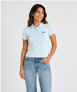 POLO SLIM RIB SCRIPT KINGLY BLUE